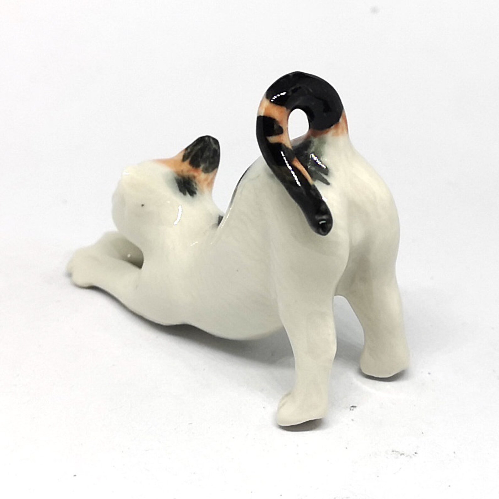 ZOOCRAFT Miniature Calico Cat Figurine Collectible Ceramic | Etsy