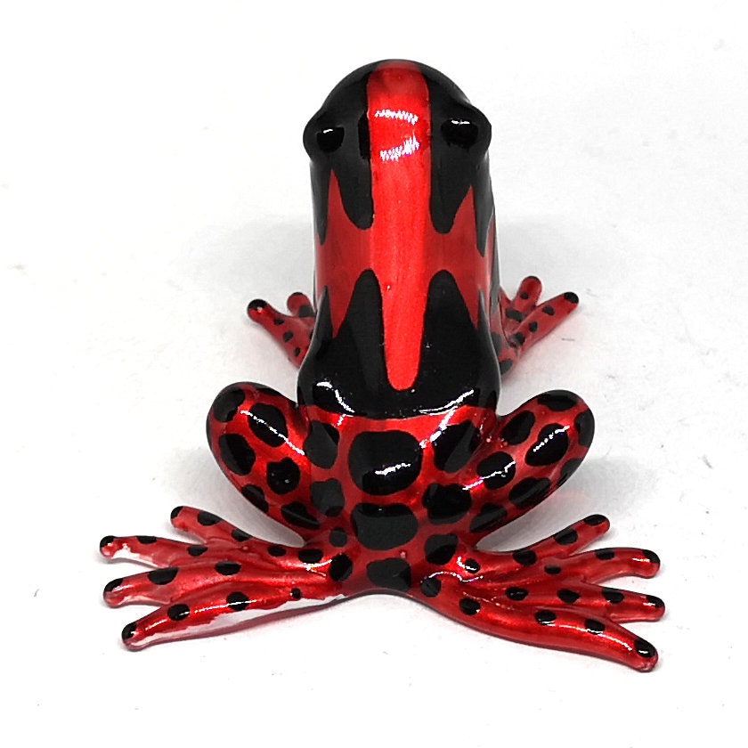 Glass Frog Figurines Collectibles Red Hand Blown Art Glass Etsy