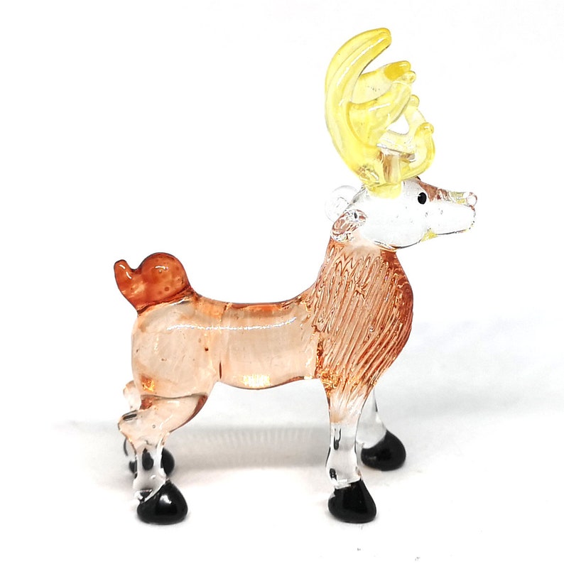 hand blown glass deer