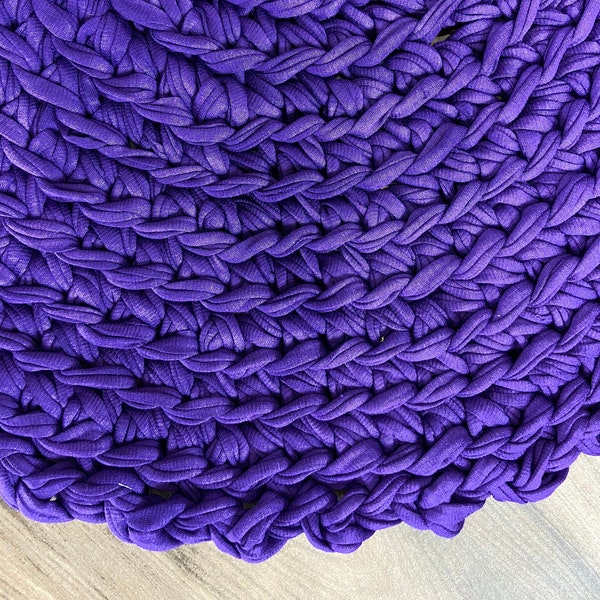 Purple Rag Rug Etsy