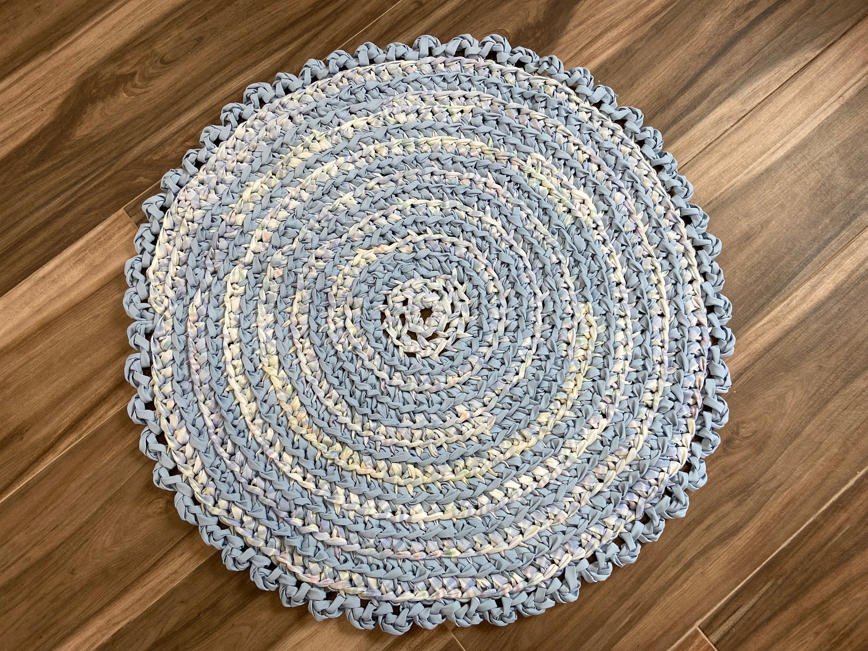 Light Blue Rag Rug Rag Rug, Light Blue 33