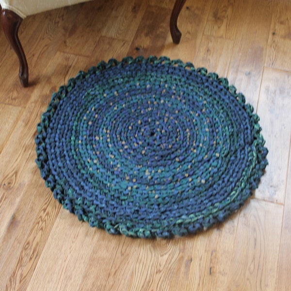 Blue Rug Etsy