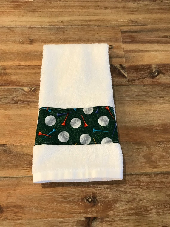 Golf Decor White Dish Towel Golf Towel Tea Towel Custom Etsy