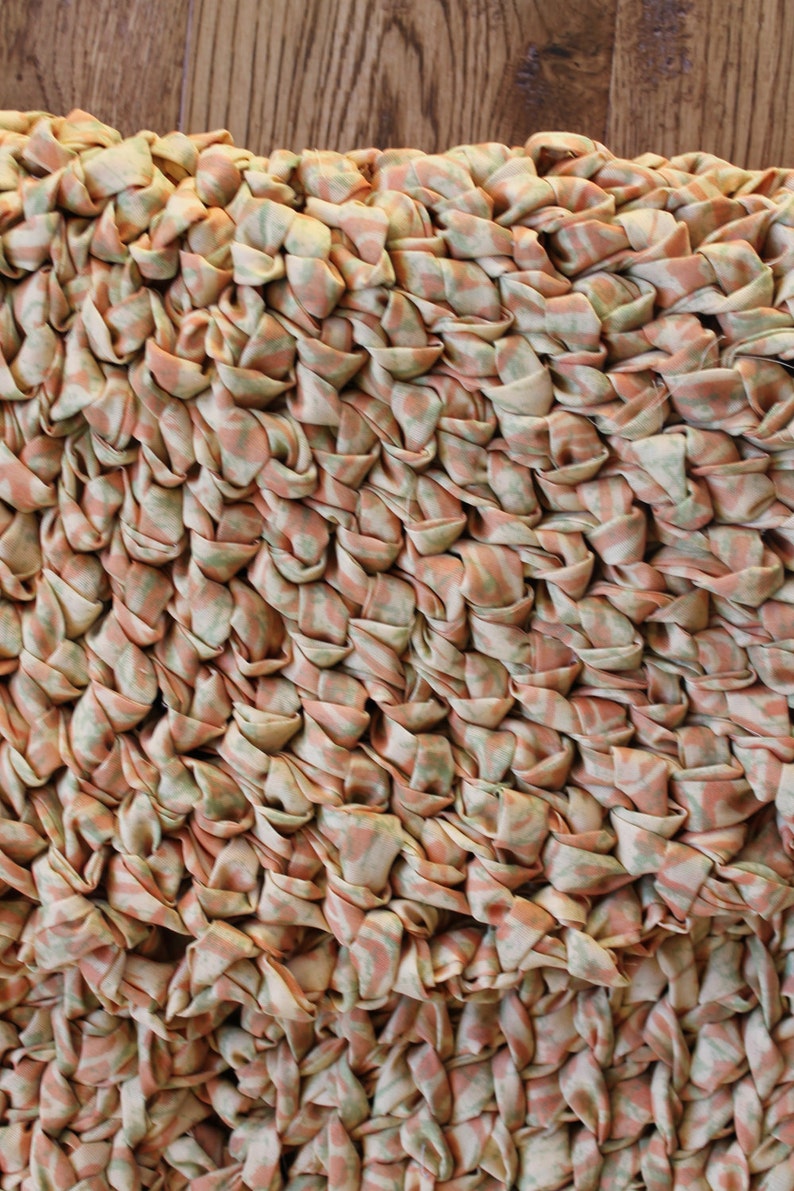 Rag Rug Yellow Orange and Green 22 x 32.5 Etsy