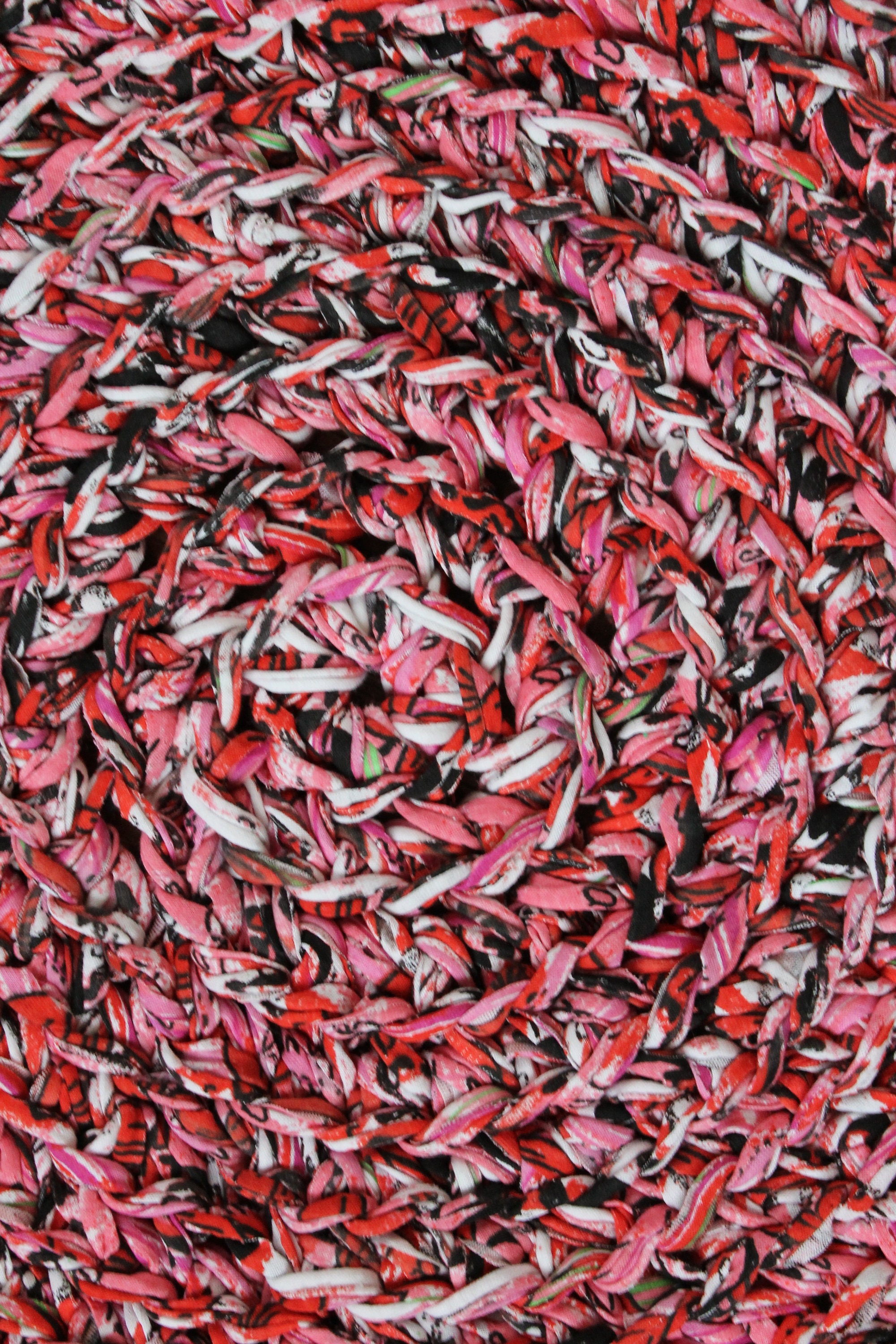 Rag Rug Pink and White Rag Rug 20 Small Round Rag Rug Etsy UK