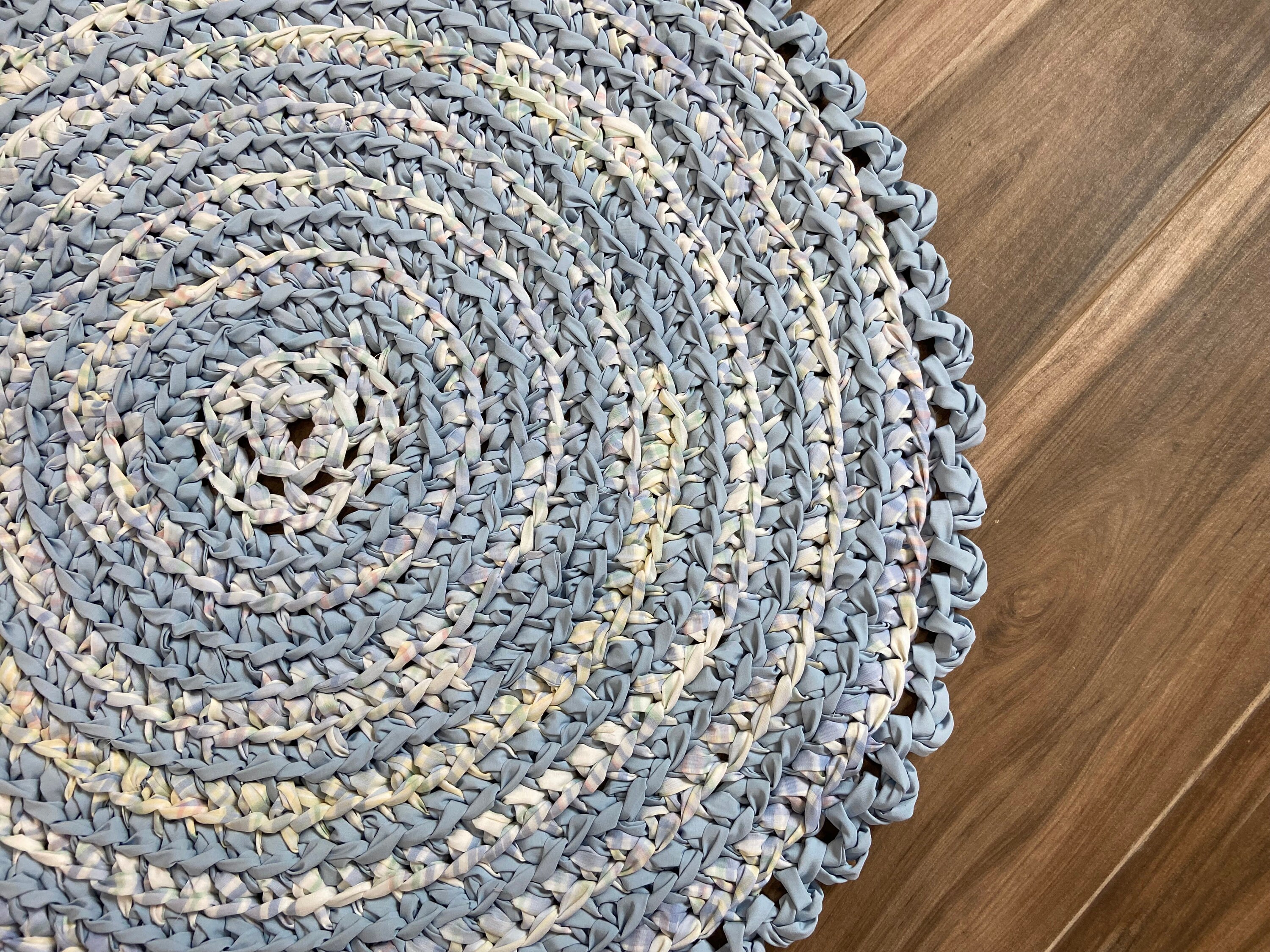 Light Blue Rag Rug Rag Rug, Light Blue 33