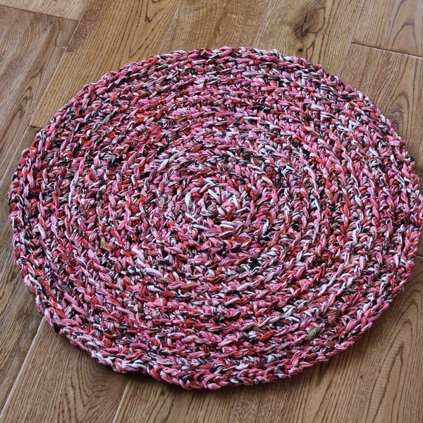 Pink Crochet Rug Etsy