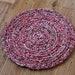 Rag Rug, Pink and White Rag Rug, 20 Small Round Rag Rug, Table Setting ...