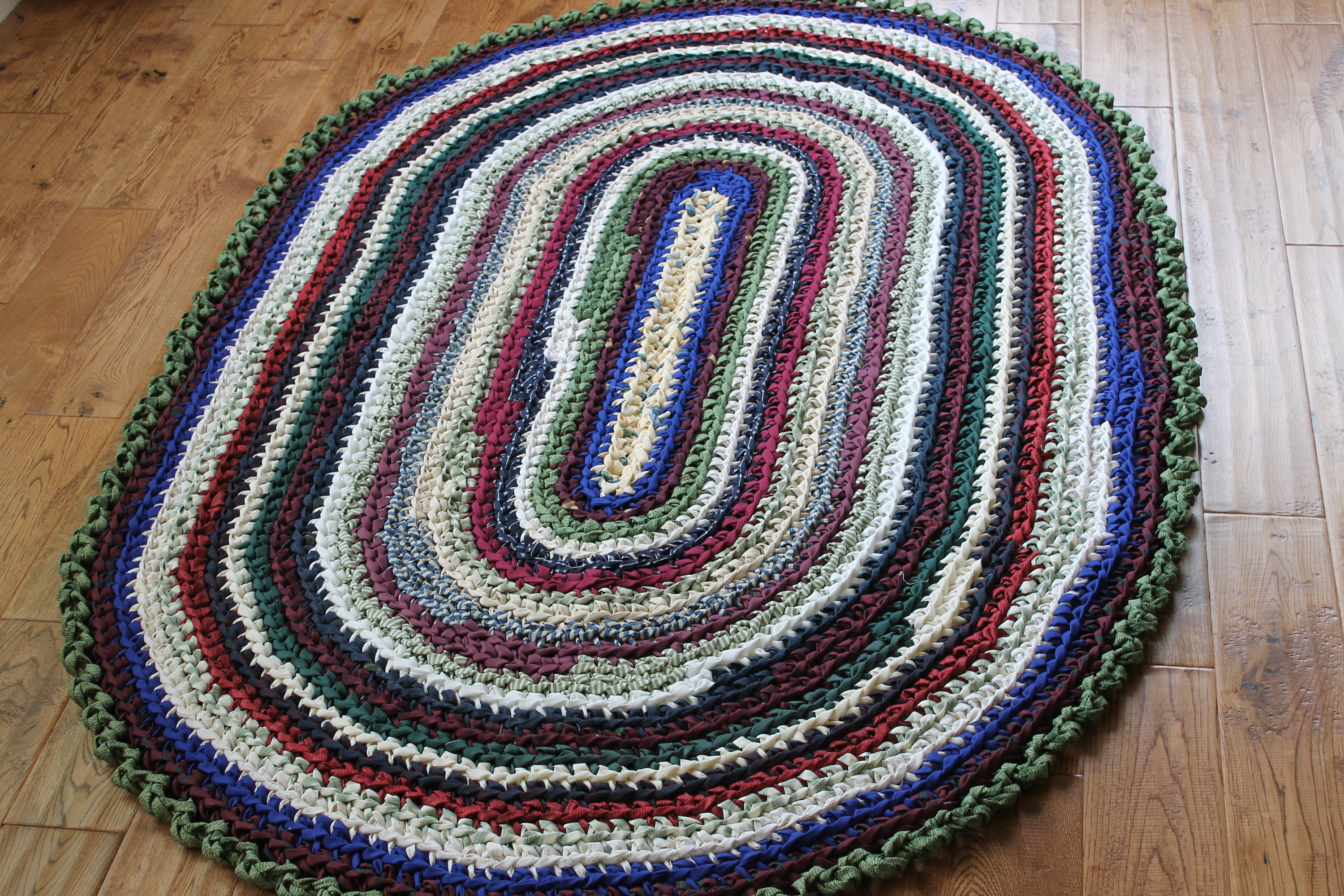 Oval Rag Rug Handmade Rag Rug Custom Rag Rug Entry Rug Etsy