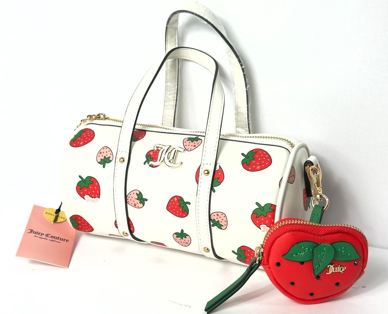Juicy Couture チェック柄 ハンドバッグ Juicy Couture velour Rare cherry pattern hand bag | eBay