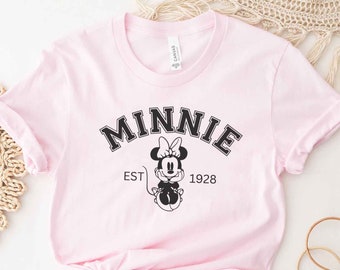 Classic Minnie Mouse T-shirt Vintage Minnie Shirt Retro Minnie Disneyland Disney World Family Shirts Youth Adult Toddler Sizes