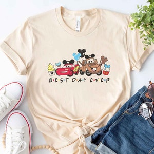 Lightning McQueen and Mater Best Day Ever Shirt, Cars Best Friends Lightning McQueen Mater Disney Cars Shirts Adult Youth Toddler Sizes