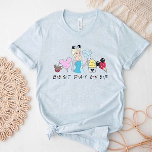 Frozen Elsa Best Day Ever T-shirt Ice Queen Mickey ears snacks Disneyland World parks family shirts Youth Adult Toddler Sizes