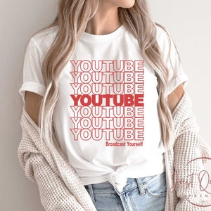 YouTube Fan T-shirt Retro Thank You Parody Youtube Print Shirt Adult Youth Toddler Tee Shirts