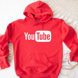 Youtube Hoodie, Youtuber Shirt, Vlogger Sweatshirt, Youtube Fan Hooded Sweater Adult Hoodies S-3XL