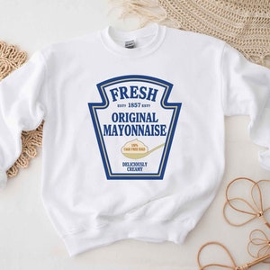 Mayonnaise Halloween Sweatshirt, Cosplay Party Shirt, Matching Condiment Shirts, Ketchup Relish Mustard Mayo Sriracha Halloween Sweaters