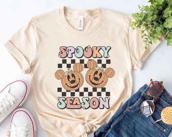 Spooky Season Mouse ears Pumpkin T-shirt, Mickey's Not So Scary Halloween, Disneyland, Disney World, Halloween Shirts