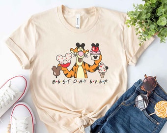 Tigger Best Day Ever T-shirt, Tigger Disney Snacks Shirt, Tigger Mickey Ears, Pooh Friends Disney Shirt Youth Adult Toddler Sizes