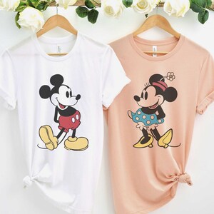 Vintage Mickey Shirt, Vintage Minnie Shirt, Retro Mickey Minnie Shirts, Disney World, Disneyland, Disney Couple Shirt