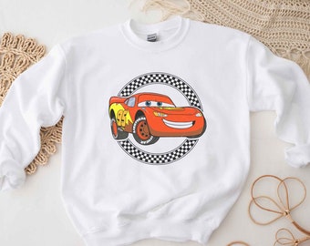 Lightning McQueen 95 Retro Style Sweatshirt, Cars Sweater, Vintage Style McQueen, Piston Cup Racing, Disneyland, Disneyworld Sweatshirt