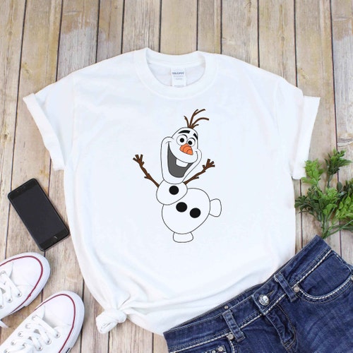 Snow Olaf Frozen Walt Disney Let It Go Anna Kristoff Elsa Womans T-shirt AN56 