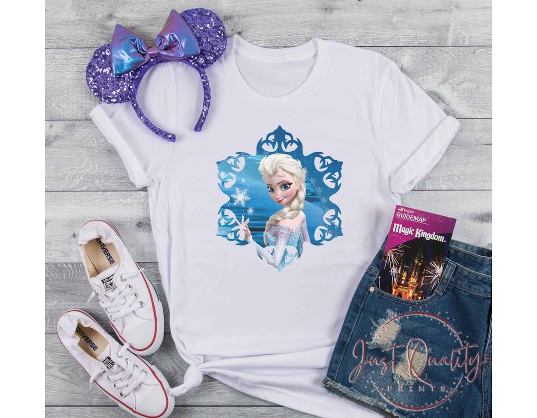 Frozen Elsa T-shirt Disney Cartoon Olaf Anna Kristoff Fan - Etsy