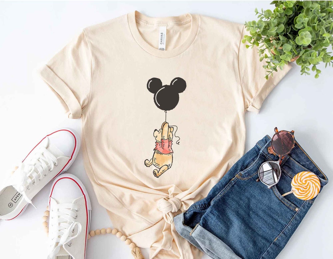 Pooh Balloon Shirt, Pooh Bear Shirt, Mickey Ears Balloon, Pooh Bear Disney  Shirt Disneyland World Family Shirts Youth Adult Toddler Sizes
