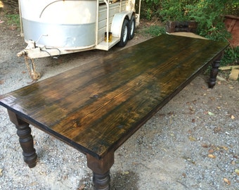 10 foot table wood massive 10 foot farm table farm table etsy 10 foot table wood massive 10 foot farm table farm table etsy
