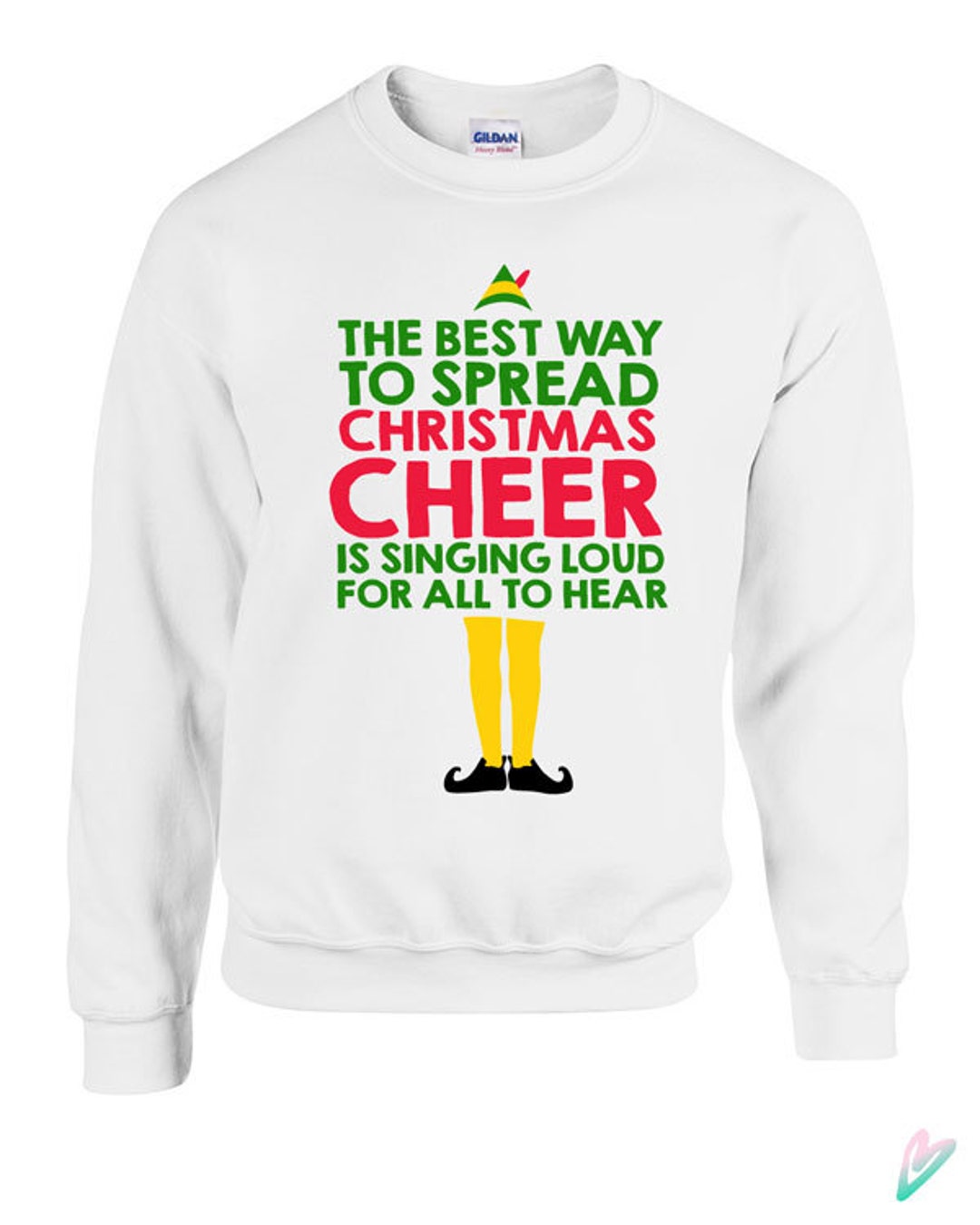 Christmas Cheer Buddy the Elf Hoodie Hooded Crewneck - Etsy