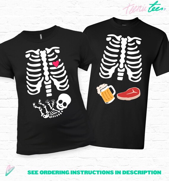 Couples Pregnancy Costume Skeleton BABY 