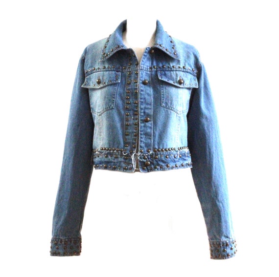 Reworked Denim Jacket / embroidered Jacket/ Vinta… - image 6