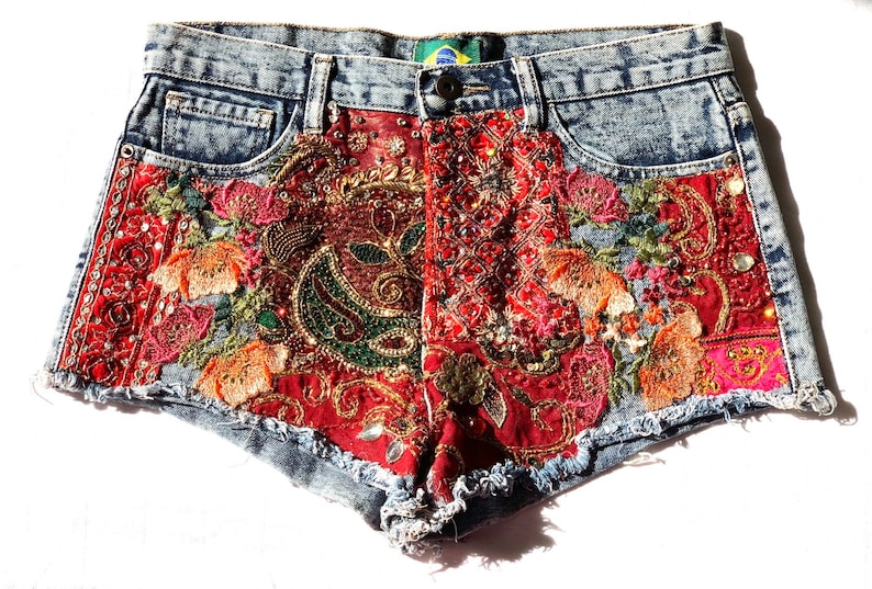 short distressed denim shorts