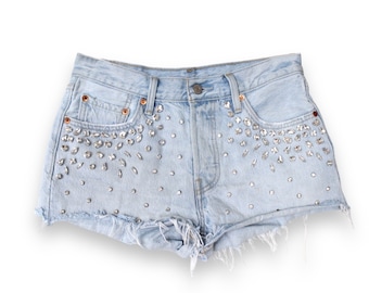 Levi’s Denim cutoff shorts / moonlight Crystal  denim shorts  / Medium