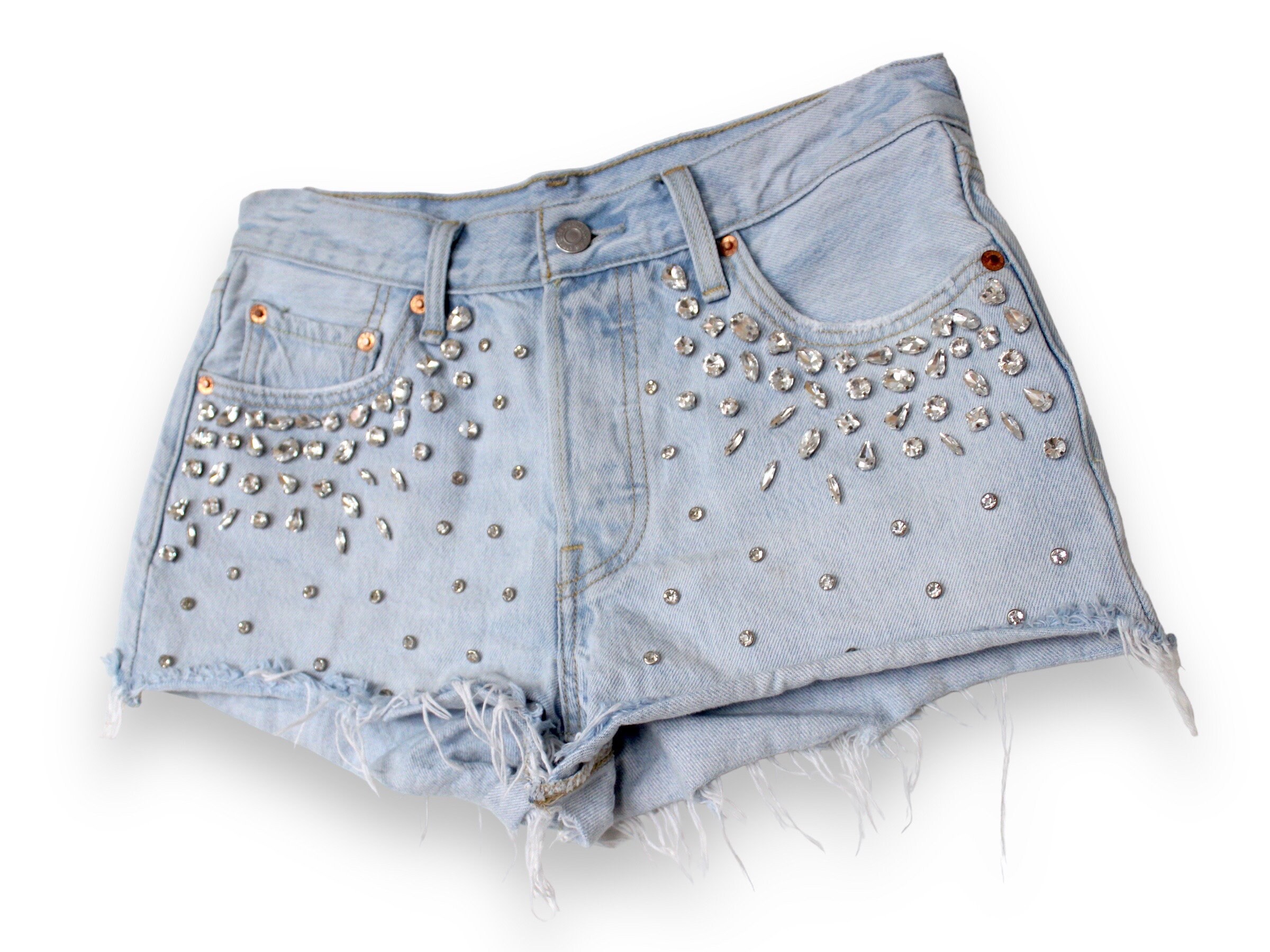 【KOOLOSET】Lightning Wishing Bermuda Denim Levi's Blue 80s Mom Denim Shorts | Wardrobe Icons