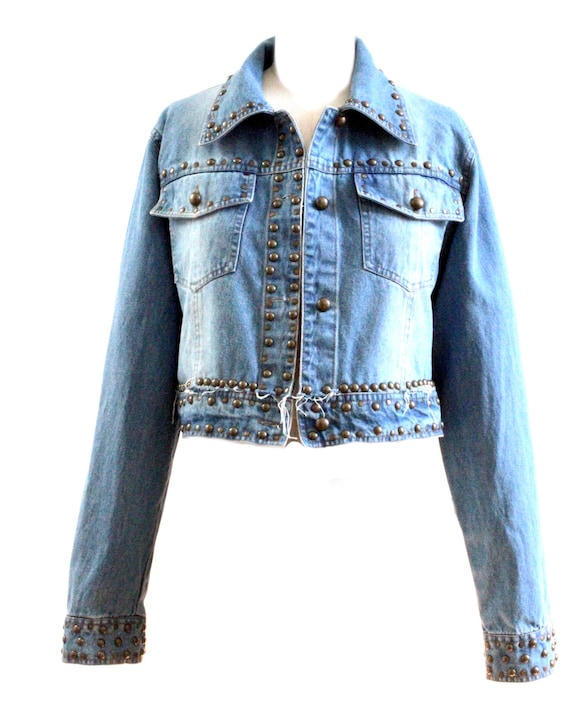 Reworked Denim Jacket / embroidered Jacket/ Vinta… - image 3