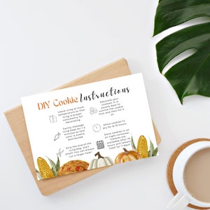 Thanksgiving DIY Cookie Kit Instructions