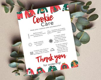 Christmas Ugly Sweater Cookie Care Card