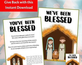 You've Been Blessed Christmas Game Printable Manger Scene
