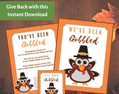 You've Been Gobbled Thanksgiving Game Printable Turkey Tag