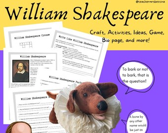 no more homework clipart William Shakespeare Biography, Activities, Games, Craft, and More - Great for Homeschool or Classroom