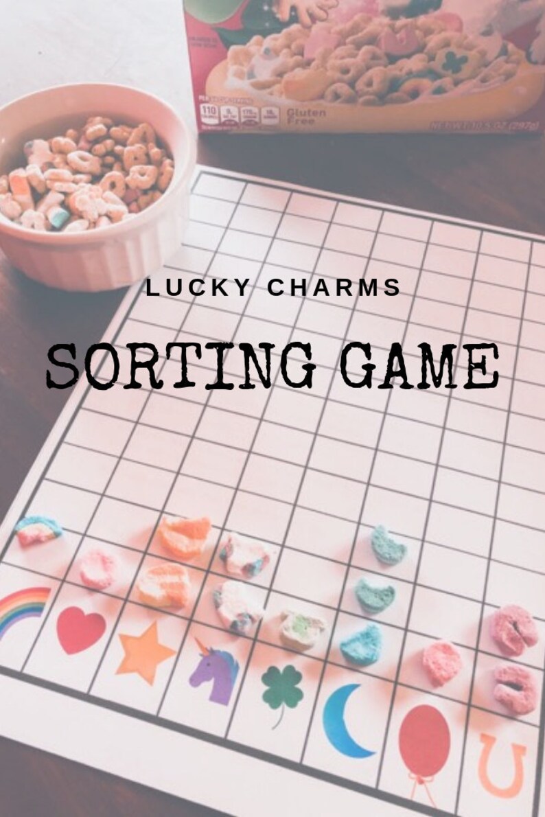 Homeschool Printables Preschool Activities St Matching Lucky Charms Print Sorting Printable Motor Skills Teacher Patrick/'s Day Game
