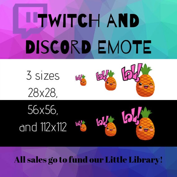 Twitch Emotes Discord Emotes Emoji Pineapple Hype Lol Etsy