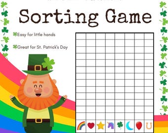 Sorting Activity and Game for St. Patrick's Day - Great for Fine Motor Skills!