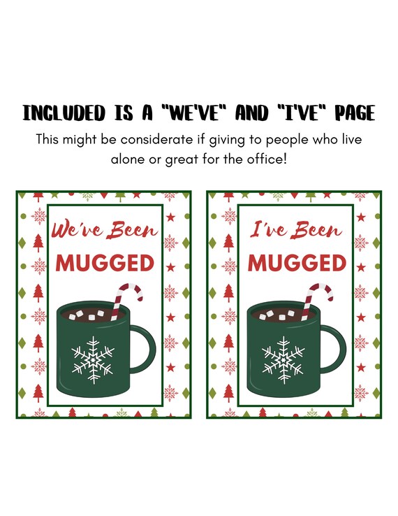 You've Been Mugged Christmas Printable Giving Game - Etsy