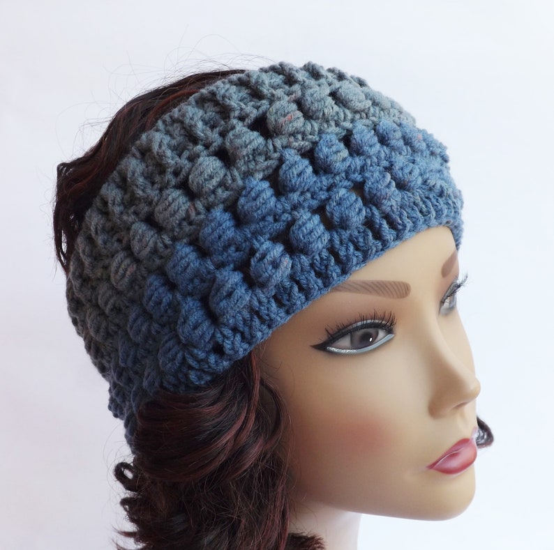Free Shipping Winter Accessories Winter Headband For Women Gifts For Her Knitted Headband Chunky Headband Ear Warmer Head Wrap Blue