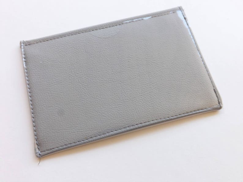 Grey Faux Leather Vinyl JW Ministry ConventionMemorial Invitation Holder Clear Window Pockets on Both Sides Jw Campaign Invitation Holder