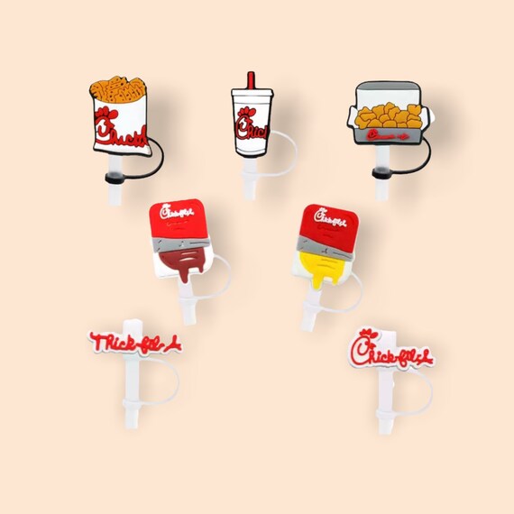 Chic Fil A Straw Toppers Straw Buddy Straw Charms Etsy