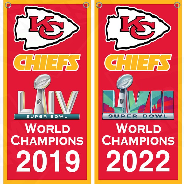 Juego de pancartas réplica del Super Bowl de los Kansas City Chiefs, incluido el Super Bowl LVIII