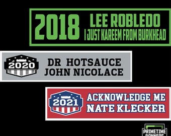 Fantasy Football Banner Sticker Plate