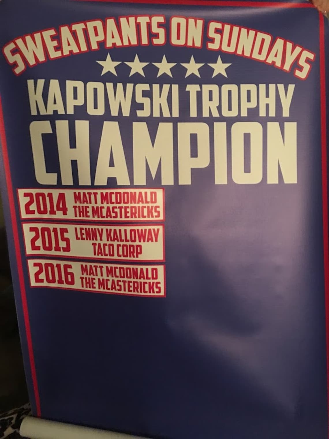 Custom Fantasy Football Championship League Champion Banner - Etsy